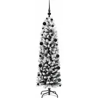 vidaXL Kunstkerstboom Groen 150 cm PVC en Staal en Kunststof