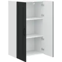 vidaXL Wandkast PORTO Zwart 60 x 31 x 100 cm Bewerkt hout