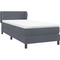 vidaXL Boxspring met matras fluweel donkergrijs 80x210 cm