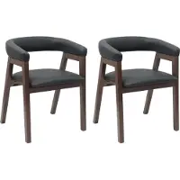 vidaXL Eetstoelen 2 st Massief Rubberhout Lichtbruin 54 x 57 x 73 cm