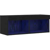 vidaXL Tv-meubelset 80 x 30 x 30 cm Zwart Eiken Bewerkt hout