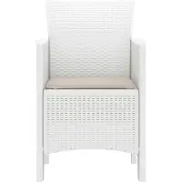 vidaXL Tuinstoel 2 st Wit Polypropyleen