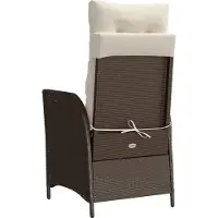 vidaXL Tuinstoelen 2 st verstelbaar met kussens poly rattan bruin