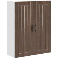 vidaXL Wandkast LUCCA Bruin eiken 80 x 31 x 100 cm Bewerkt hout