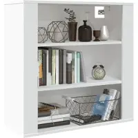 vidaXL Wandkast 80x33x80 cm bewerkt hout wit