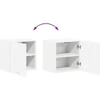 vidaXL Hangkast 2 pcs Wit Bewerkt hout