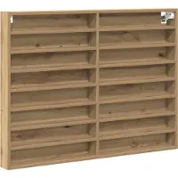 vidaXL Display Kast Muurmontage Artisan Eiken 100 x 8,5 x 75 cm