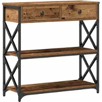 vidaXL Console Tafel Oud hout 75 x 28 x 75 cm