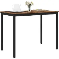 vidaXL Staande Bartafel Bewerkt hout Rechthoekig