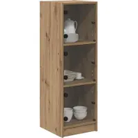 vidaXL Hoge kast Artisan-eikenhout, 35 x 37 x 109 cm, houtvezel