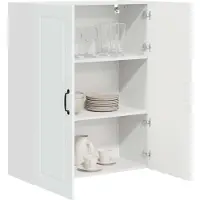 vidaXL Wandkast PORTO Wit 80 x 31 x 100 cm Bewerkt hout