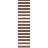 vidaXL Zebra rolgordijn 65x230 cm stofbreedte 60,9 cm polyester bruin