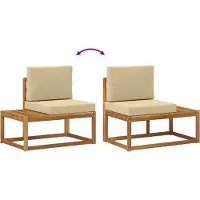 vidaXL 6 st Buiten bank set Massief Acacia Hout en Polyester