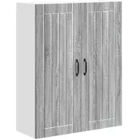 vidaXL Wandkast LUCCA Grijs sonoma 80 x 31 x 100 cm Bewerkt hout