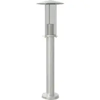 vidaXL Buitenvloerlamp 60 cm roestvrijstaal zilverkleurig
