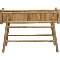 vidaXL Tuin Planter met houder Naturel 100 x 38 x 74 cm Bamboe