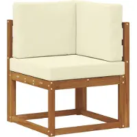 vidaXL Buiten bank set 7 st Natuurlijk en Crème Polyester