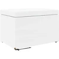 vidaXL Kruk Wit 61 x 41 x 40 cm Kunstleer en Geengineerd Hout