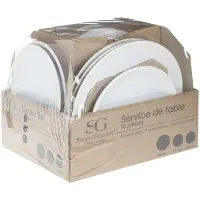 5 Five Keramisch Serviesset - Wit, 18 stuks