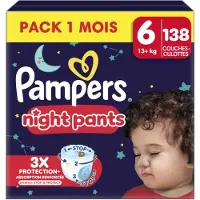 Pampers Night Pants Maat 6 - 138 luierbroekjes - 13kg+ - Maandbox