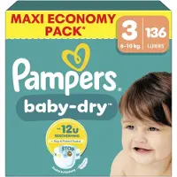 Pampers Baby Dry Luiers Maat 3 (6-10 Kg) 136 Stuks