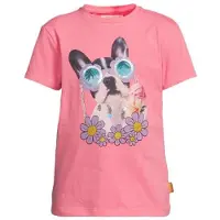 Orange stars T-shirt roze met pailletten Meisjes Stretchkatoen Ronde hals - maat 98/104