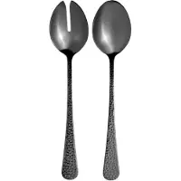 Vargen & Thor Frost Slabestek 2 Stuks Zwart - Saladebestek Roestvrijstaal Black - 60230124