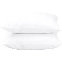 Juniper Kussensloop 60x50 Cm Pak Van 2 - Kussenslopen Supima-katoen Snow White - B-P-6050-W