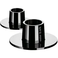 Ester & Erik kaarsenhouder glanzend 2-pack Zwart
