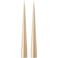 Ester & Erik kegelkaars 37 cm 2-pack gelakt Ice latte 11-0
