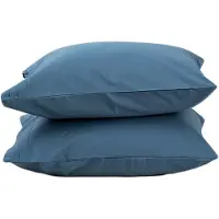Juniper Kussensloop 60x50 Cm Pak Van 2 - Kussenslopen Supima-katoen North Sea Blue - B-P-6050-B