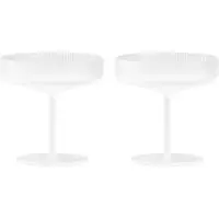 Ferm Living Champagneglas Ripple Saucers Frosted 150 ml (Set van 2)