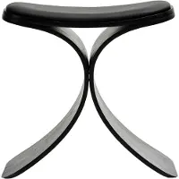 Gejst Luno Kruk Zwart / Zwart Leer - Krukken Eiken Black Oak - 20320