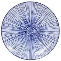 Tokyo Design Studio Nippon Bord 20,6 Cm Lines - Dinerborden Porselein Blue - 16021