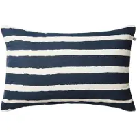 Chhatwal & Jonsson Block Stripe tuinkussen 40x60 cm Blue-off white