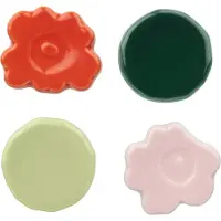 Marimekko Unikko & Kivet houder voor eetstokjes 4-delig Pink-pear-red-dark green