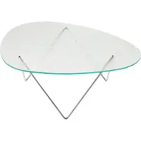Gubi Pedrera salontafel Chroom – structuurglas transparant