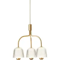 Nuura Asteea 3 Kroonluchter Satin Brass / Doorzichtig - Kroonluchters Acryl Clear - 2171001