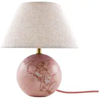 Globen Lighting Castello 24 tafellamp Oudroze marmer, witte kap