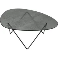 Gubi Pedrera salontafel Zwart semimat-struktuurglas smoke