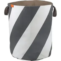 Mette Ditmer Diagonaal wasmand Ø40x50 cm Dark grey-off-white