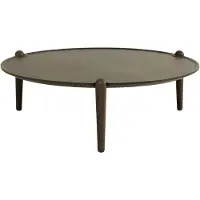 Design House Stockholm Aria Tafel Ø90 Cm H30 Cm Donker Eiken - Eetkamersets Massief Eiken Dark Oak - 2875-7800