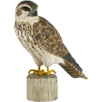 Wildlife Garden Decobirds Met De Hand Gesneden Vogel Smelleken - Houten beeldjes Massief Hout Brown - WG462
