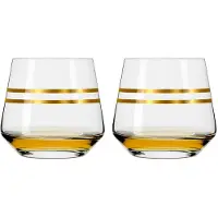 Ritzenhoff Celebration Deluxe Drinkglas Stripes Pak Van 2 42 Cl - Glazen tumblers Kristalglas Clear - 6141009