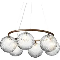 Nuura Miira 6 Circular Hanglamp Dark Bronze|Optic Clear