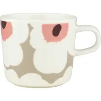 Marimekko Unikko koffiemok 20 cl White-clay-powder-dark wine