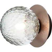 Nuura Liila 1 Wand-/plafondlamp 140 Mm Donkerbrons / Doorzichtig - Plafonnières Glas Clear - 2046045