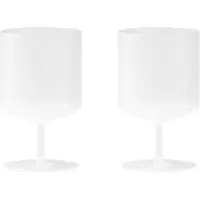 Ferm Living Ripple wijnglazen Frosted