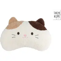Van Manen Veenendaal Take Me Home, pluche kattenkussen, 53x33 cm, knuffelkussen, wit