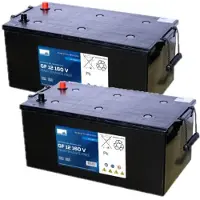 Sonnenschein 2 stuks: GF 12 160 V / GF12160V Deep Cycle Gel accu's (12V, 196 Ah)